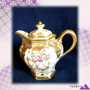 【金鎖に揺れる小薔薇】オールドノリタケ 金盛 薔薇文 水差
