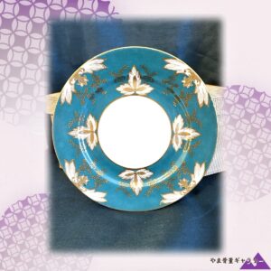 【ターコイズに映える金の葉】オールドノリタケ 金彩 草花文 飾皿