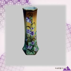 【金地にすみれが香り立つ】オールドノリタケ 金盛 菫文 六角 花瓶 金彩