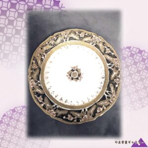 【紺地に金がしたたる】オールドノリタケ 金盛 コバルト 飾皿 ジュエル装飾