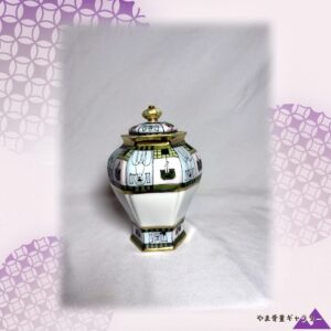 【幾何が奏でる小さな塔】オールドノリタケ アールデコ 幾何文 蓋物 金彩