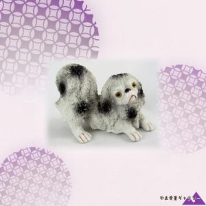 【ふわりとした毛並みの仔犬】オールドノリタケ コラレン 狆 置物