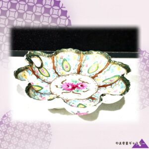 【咲き埋める花と金の粒】オールドノリタケ ジュエル装飾 花文 飾鉢 金彩