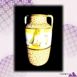 【帆が凪の海をすべる】オールドノリタケ 帆船文 両耳花瓶 金彩