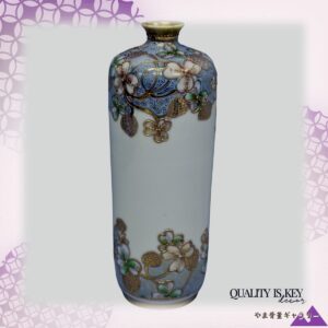 【金が縁どる花の帯】オールドノリタケ 金盛 花文 花瓶 金彩
