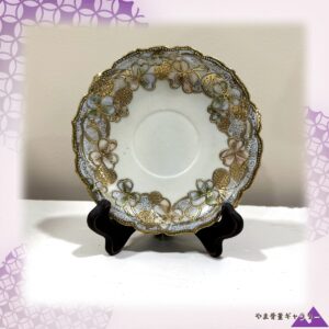 【金盛の花が縁をめぐる】オールドノリタケ 金盛 花文 飾皿 金彩