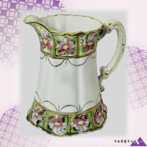 【野ばら匂う朝の食卓】オールドノリタケ 金盛 薔薇文 水差 金彩