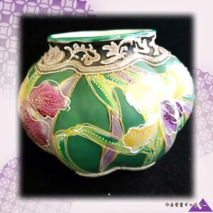 【緑野に咲く盛上の花】オールドノリタケ 盛上 草花文 飾鉢 透かし彫り