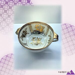 【象牙地に咲く金の花束】オールドノリタケ 金彩 両耳鉢