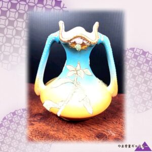 【金彩がにじむ花の余韻】オールドノリタケ コラレン 花文 花瓶 金彩