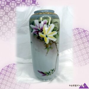 【枝先にひらく星形の花】オールドノリタケ 花文 花瓶 金彩