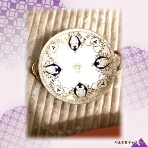 【藍のしずくに金の蔦】オールドノリタケ コバルト金彩 手付飾皿