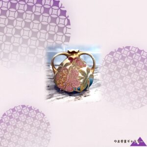 【盛り上がる金の手ざわり】オールドノリタケ コラレン 花瓶 金盛