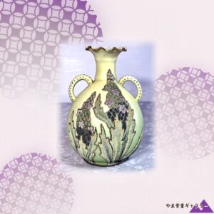 【耳もとに揺れる花の珠】オールドノリタケ コラレン 花文 両耳 花瓶