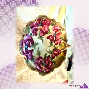 【芥子が燃える金の縁】オールドノリタケ 金彩 芥子文 飾鉢