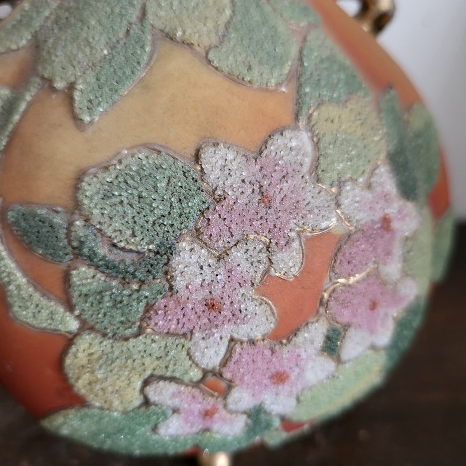【金襴をまとう静かな張り】オールドノリタケ コラレン 両耳 花瓶 金彩 - 画像 (3)