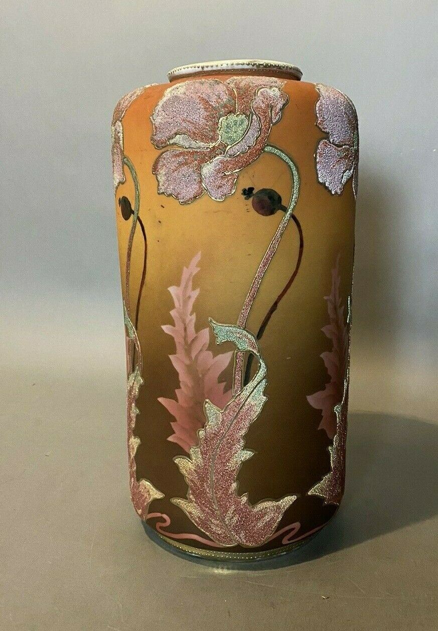 【丈高くそびえる花の塔】オールドノリタケ コラレン 花文 花瓶 - 画像 (2)