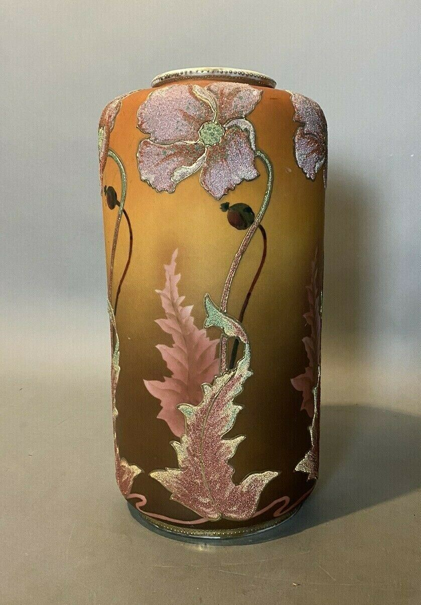 【丈高くそびえる花の塔】オールドノリタケ コラレン 花文 花瓶 - 画像 (3)