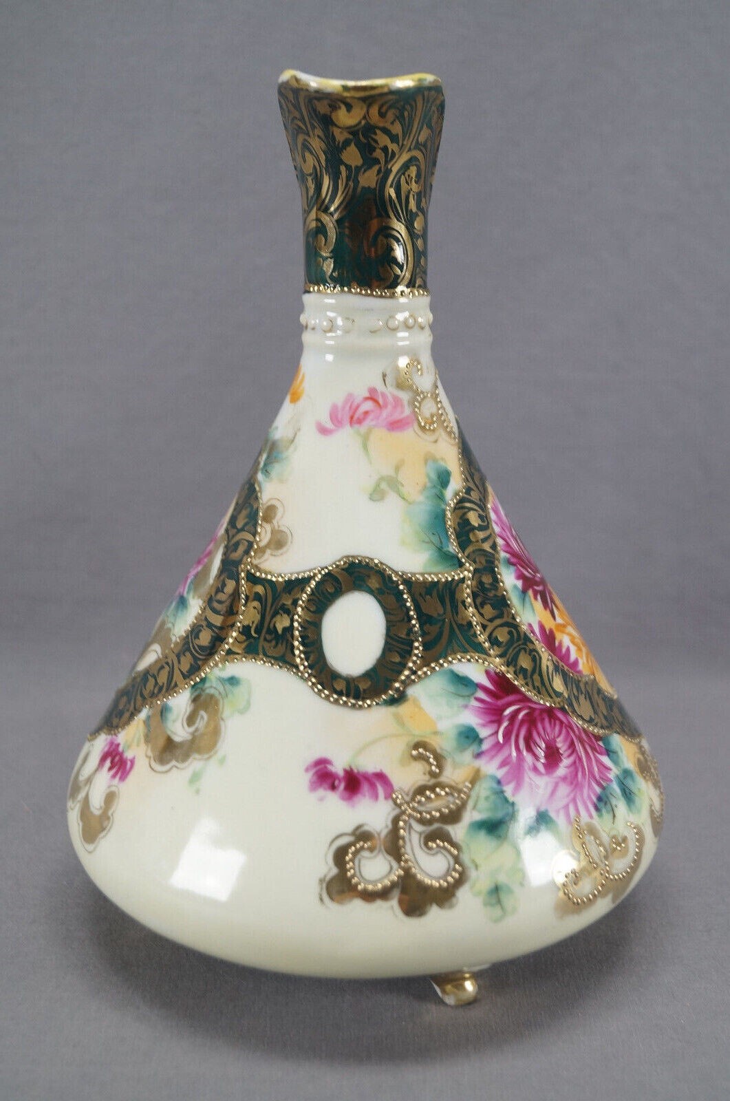 【金地に咲き乱れる菊】オールドノリタケ 金盛 菊文 水差 金彩 - 画像 (2)