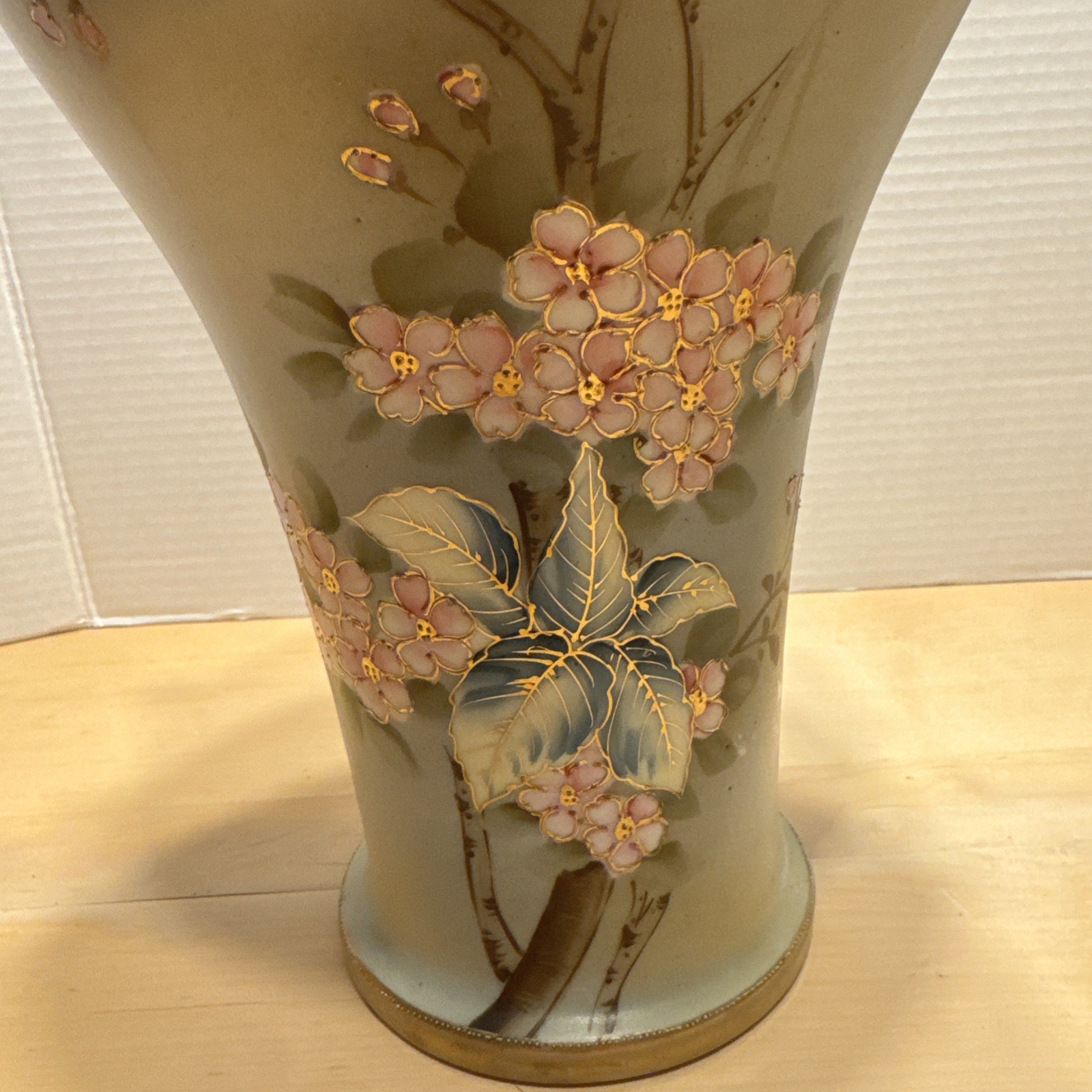 【枝いっぱいの桜霞】オールドノリタケ 桜文 双耳花瓶 金彩 - 画像 (2)
