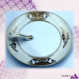 【金の花が中手をめぐる】オールドノリタケ 金盛 花文 レモン皿 金彩