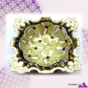 【卓上にきらめく宝石の器】オールドノリタケ ジュエル装飾 花文 菓子鉢