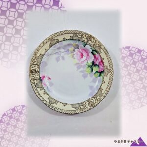 【金の縁に薔薇ひとむら】オールドノリタケ 金盛 薔薇文 飾皿