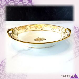 【金の花唐草が舟をめぐる】オールドノリタケ 金彩 花唐草 レリッシュ皿