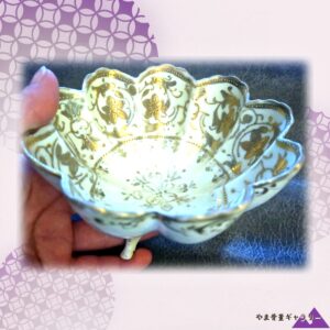 【総身をめぐる金の唐草】オールドノリタケ 金盛 花唐草文 足付鉢