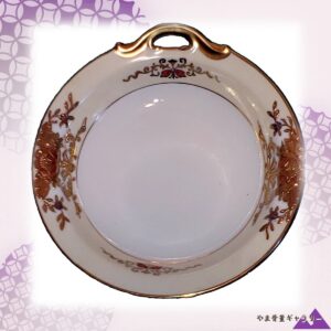 【金花咲く手付きの器】オールドノリタケ 金盛 花文 手付き菓子皿 金彩