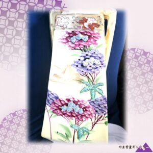 【紫陽花が雨後に香る】オールドニッポン 盛上 紫陽花文 花瓶