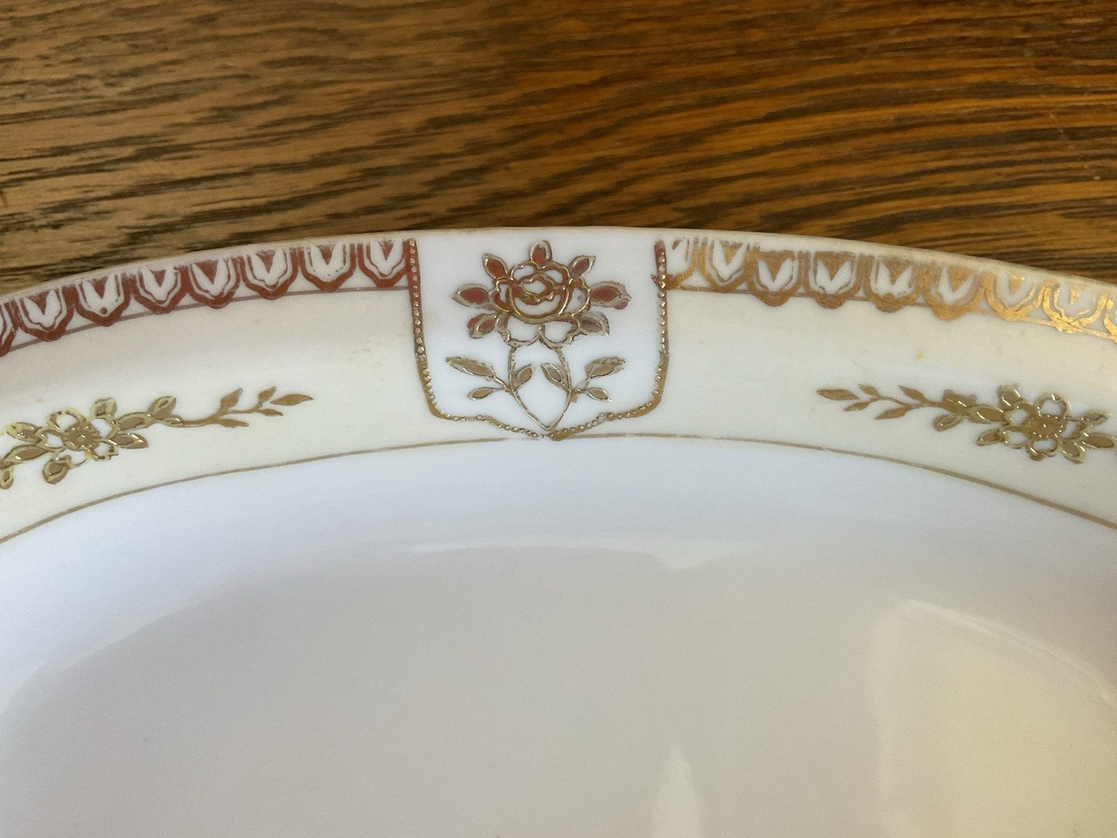 【金の小花が縁にそっと灯る】オールドノリタケ 金盛 花文 オーバル鉢 金彩 - 画像 (3)