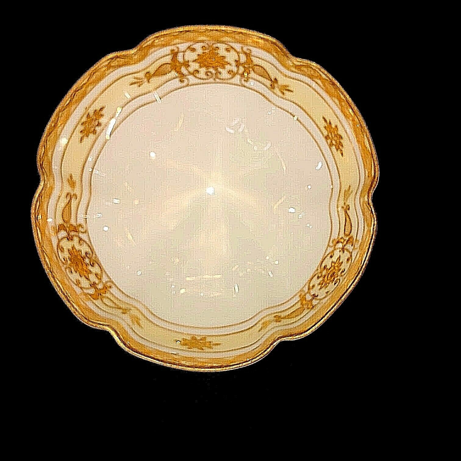 【口辺に金の薔薇がめぐる】オールドノリタケ 金盛 薔薇文 三足鉢 金彩 - 画像 (3)