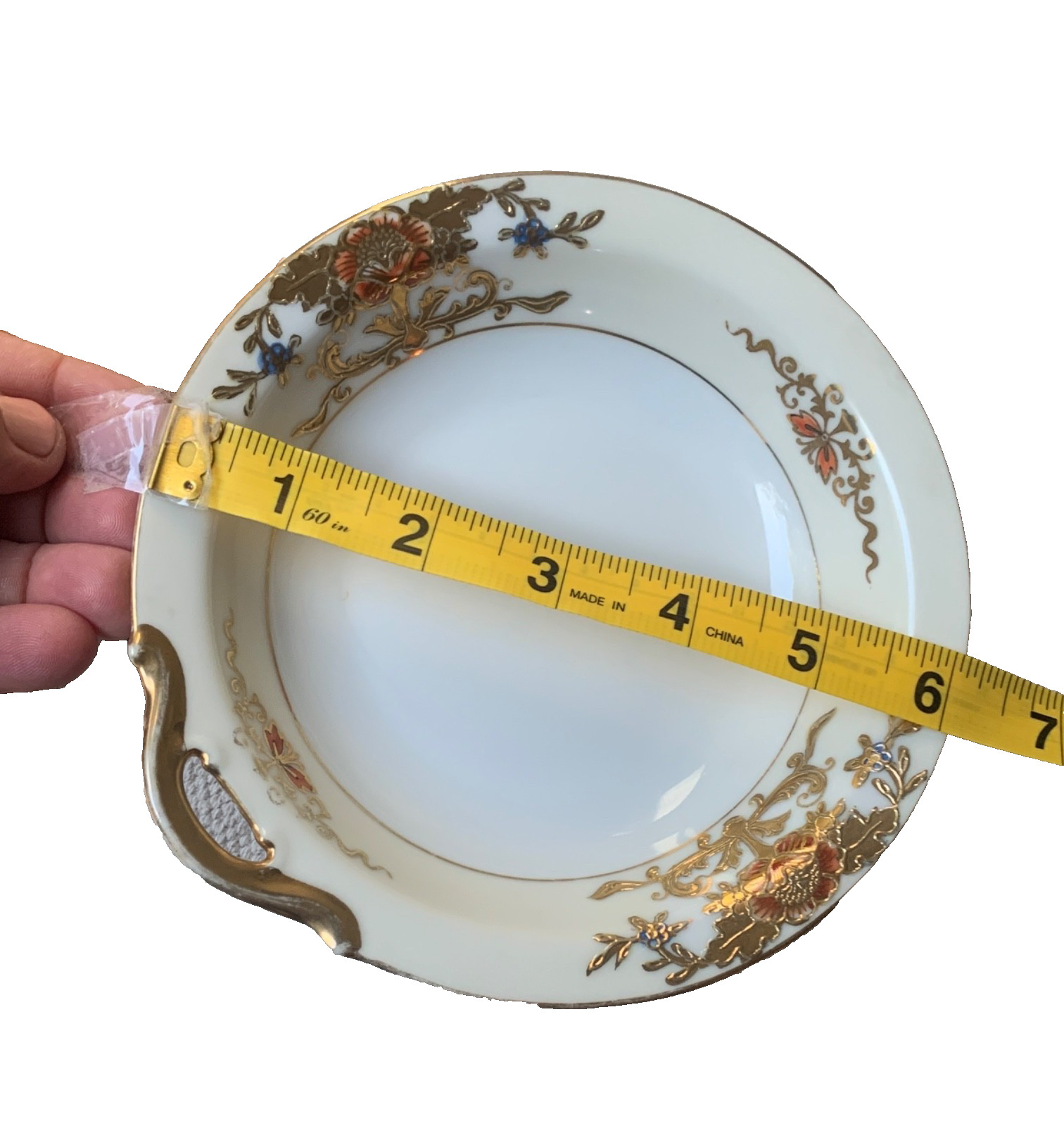 【金盛の花が縁にあふれる】オールドノリタケ 金盛 花文 菓子皿 金彩 - 画像 (2)