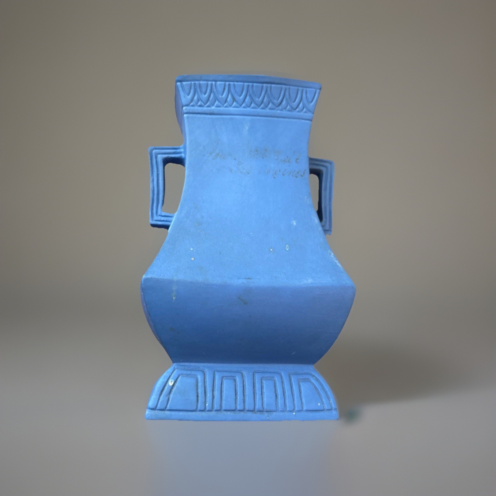 【白馬駆ける古代の一景】ウェッジウッド風 騎馬人物文 双耳花瓶 浮彫 - 画像 (2)