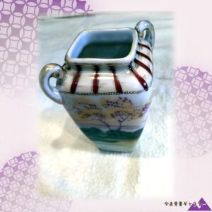 【霞の丘に花がにじむ】オールドノリタケ ビーディング 花霞文 両耳花瓶 金彩