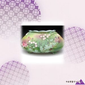 【緑の野に白い桜がこぼれる】オールドノリタケ 盛上 桜文 三足飾鉢