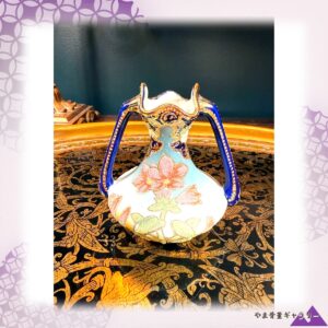 【粒が集まって花になる】オールドノリタケ コラレン 花文 両耳花瓶 金彩