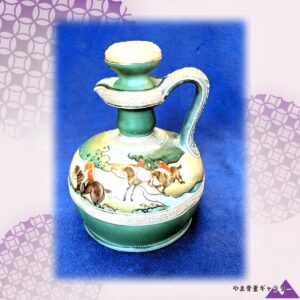 【緑野を駆ける狩の列】オールドノリタケ 盛上 狩猟文 水差 栓付