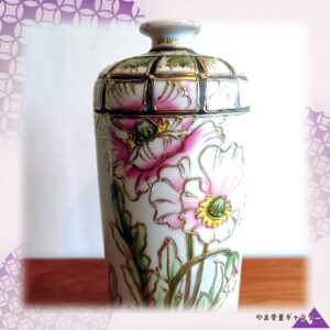 【芥子の花が金線で息づく】オールドノリタケ 金盛 芥子文 花瓶