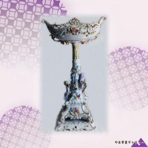 【天使が支える花のうつわ】オールドノリタケ 立体花装飾 天使像 飾鉢 金彩