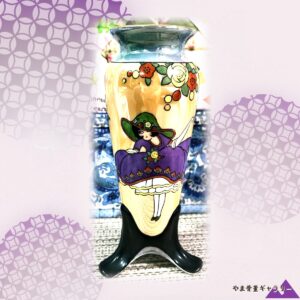 【帽子の影で待つ人】オールドノリタケ デコレディ ラスター彩 三足花瓶