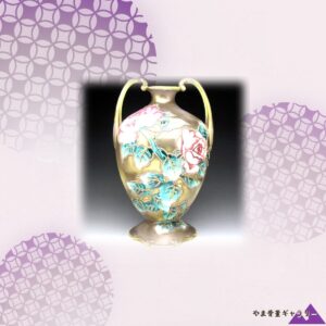 【金の霧から薔薇が抜け出す】オールドノリタケ 金盛 薔薇文 両耳花瓶