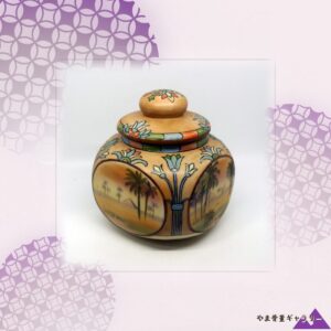 【蓋を開けるとナイルが匂う】オールドノリタケ 盛上 エジプト意匠 風景文 蓋物