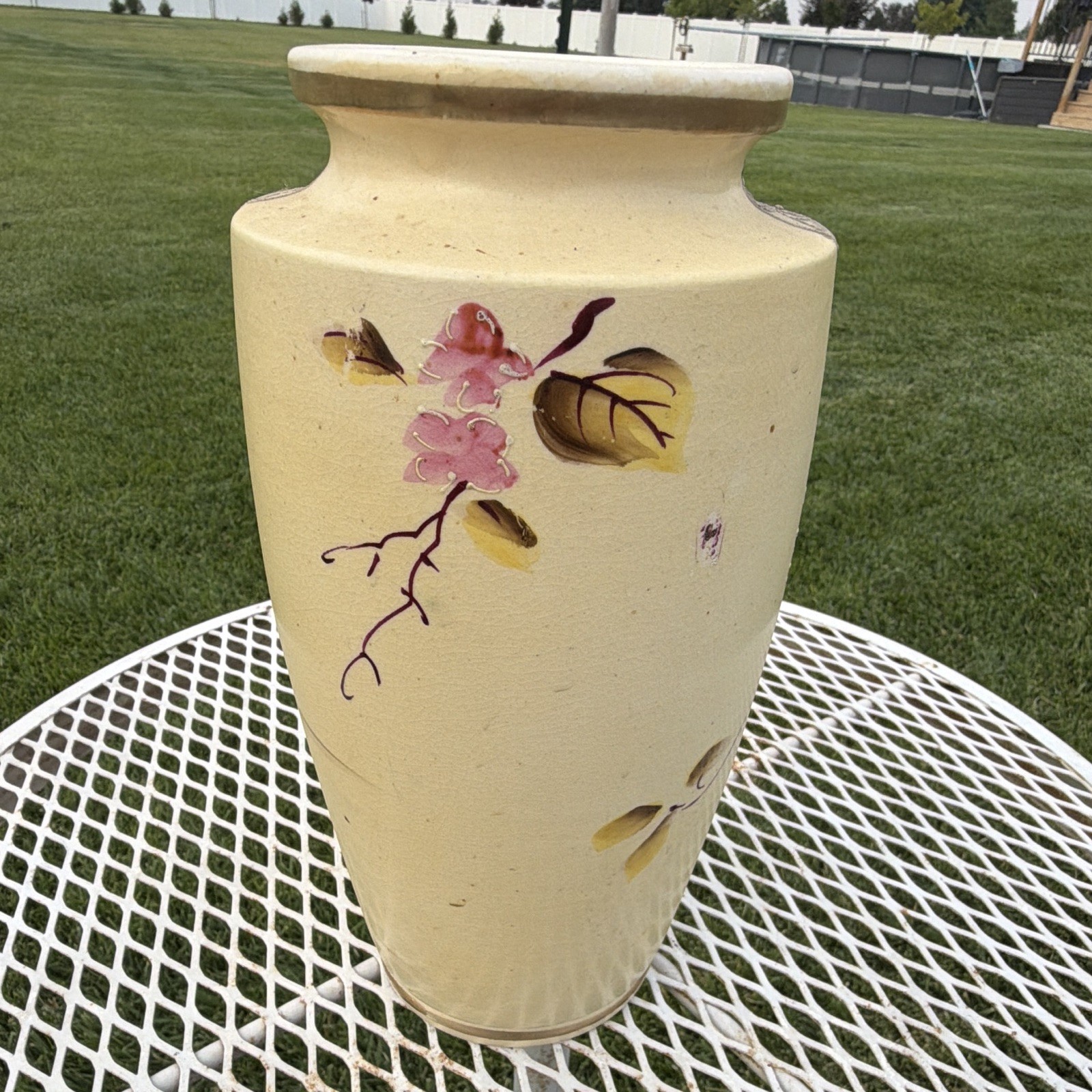 【小鳥が枝先で羽を休める】オールドノリタケ 盛上 花鳥文 花瓶 - 画像 (3)