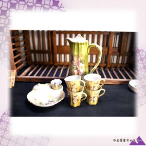 【野薔薇の朝が器に咲く】オールドノリタケ 野薔薇文 チョコレートポット 金彩