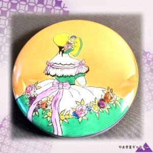 【橙の中で娘が振り向く】オールドノリタケ デコレディ ラスター彩 蓋物