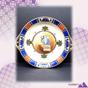 【ナイルの風が卓に渡る】オールドノリタケ エジプト意匠 人物文 両耳飾皿 金彩